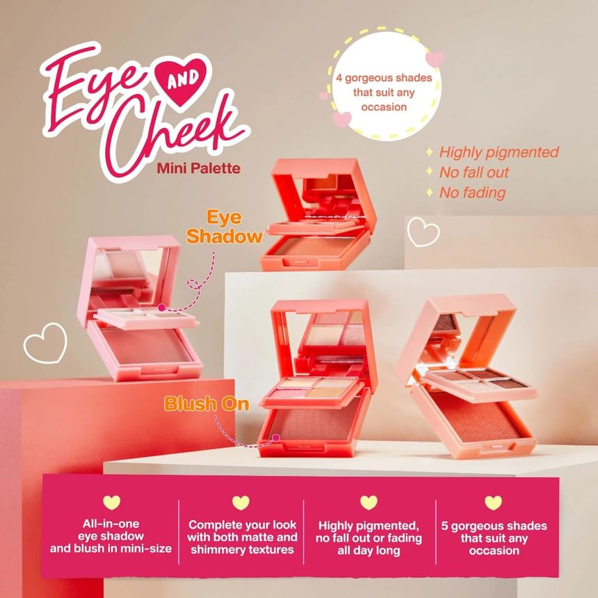 Cute Press - Oog- en wangminipalette