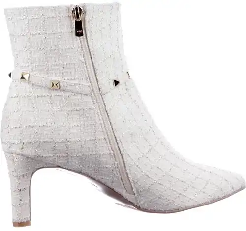 Babouche wit combi G-Love-64 - maat 43 enkellaars wit combi - maat 43 Calandschoen