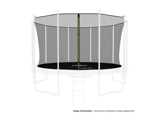 Filet intérieur de sécurité pour trampoline avec bouchons hauts de perches et ficelle : ø 12Ft, 10 Perches