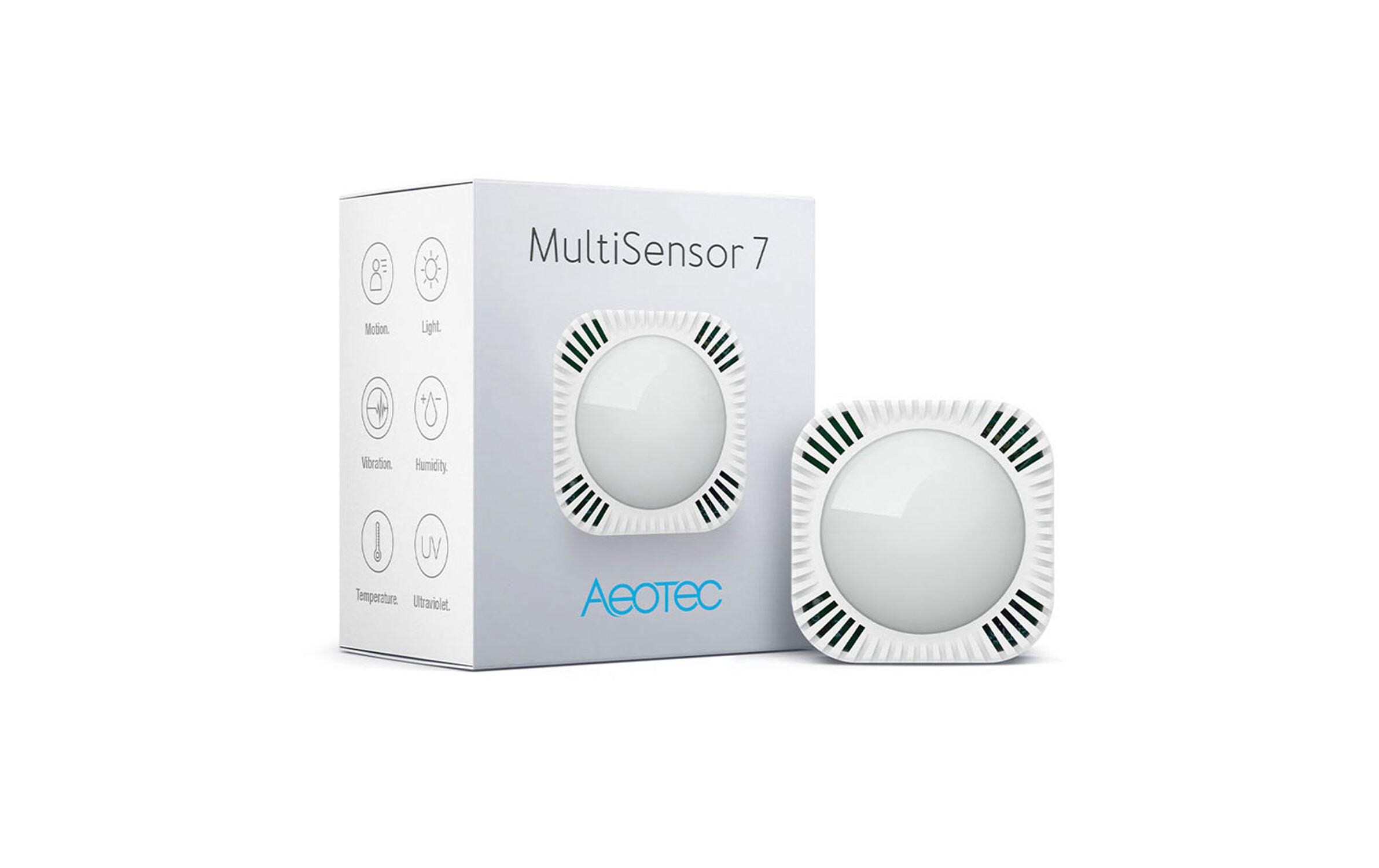 MultiSensor 7Mehrfachsensor (Bewegung, Temperatur, Licht, Luftfeuchtigkeit, Vibration, UV)