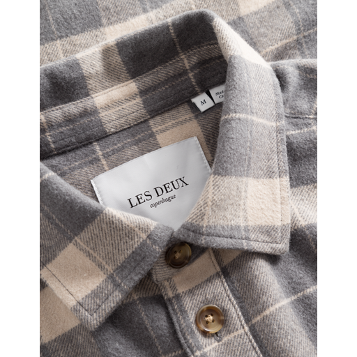 Les Deux Lennon Flannel Check Skjorte, Excalibur/Raven, L