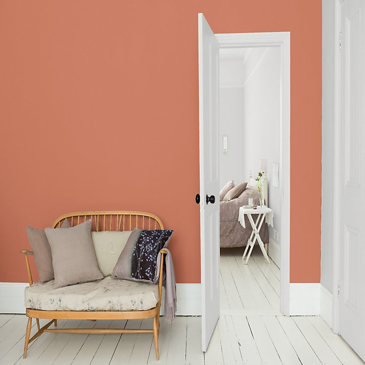 Peinture murs et boiseries Color Resist Dulux Valentine satin cuivre rose 2,5L