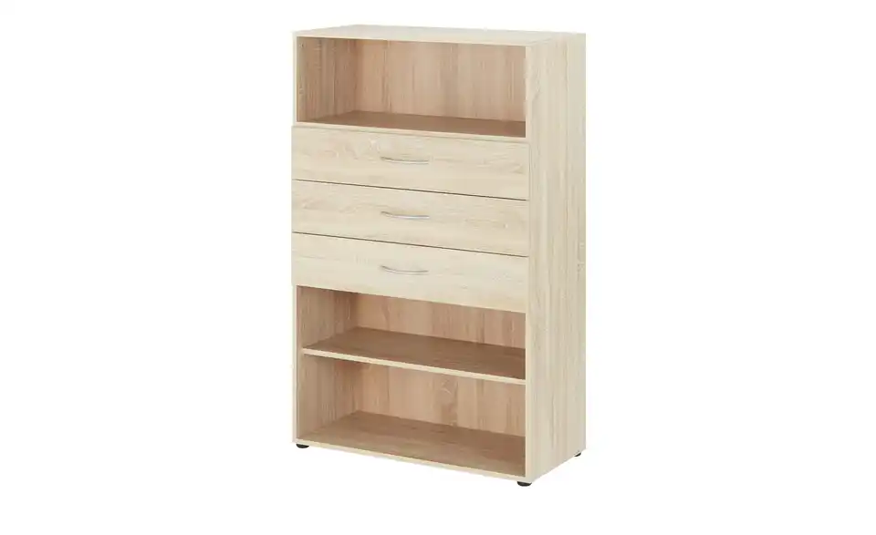 Regal Multischrank-System 80 cm 126 cm Eiche sägerau (Nachbildung)