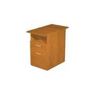 Caisson hauteur bureau Trend - L43xP80xH72 cm - 2 tiroirs dont 1 DS + 1 niche - imitation frêne Toscan