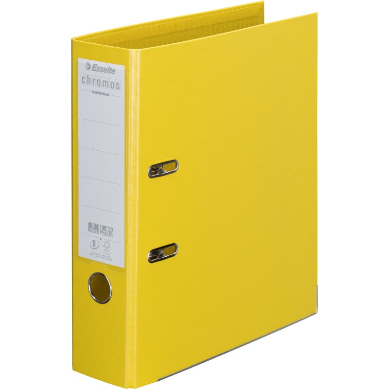 Classeur à levier cartonné Esselte Chromos Plus A4 - Dos 8 cm couleurs assorties classiques