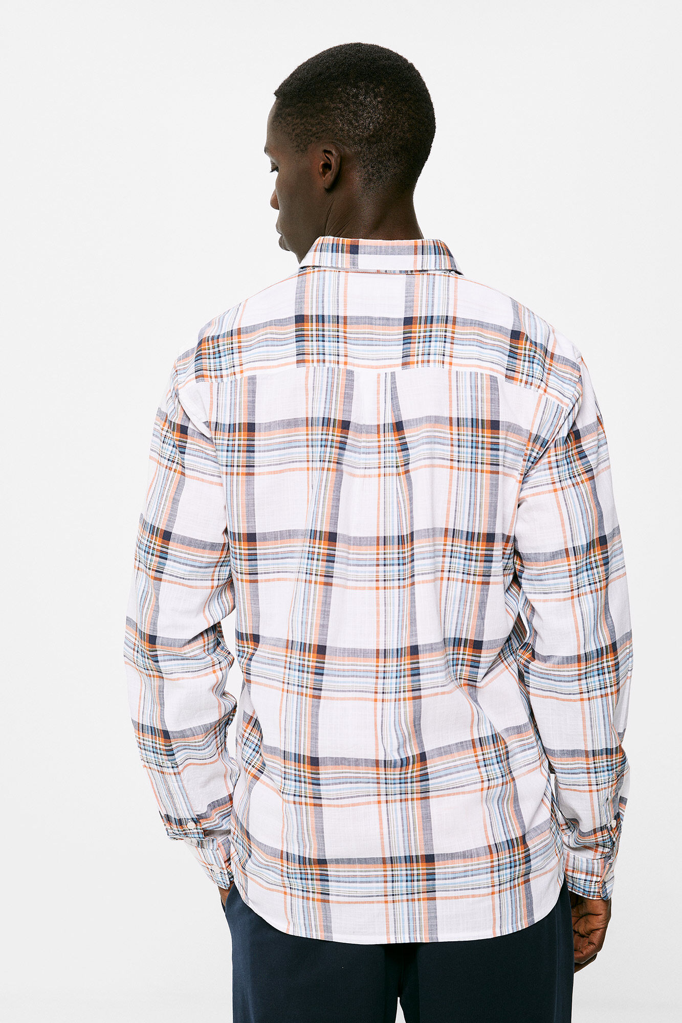 Camisa xadrez leve - branca