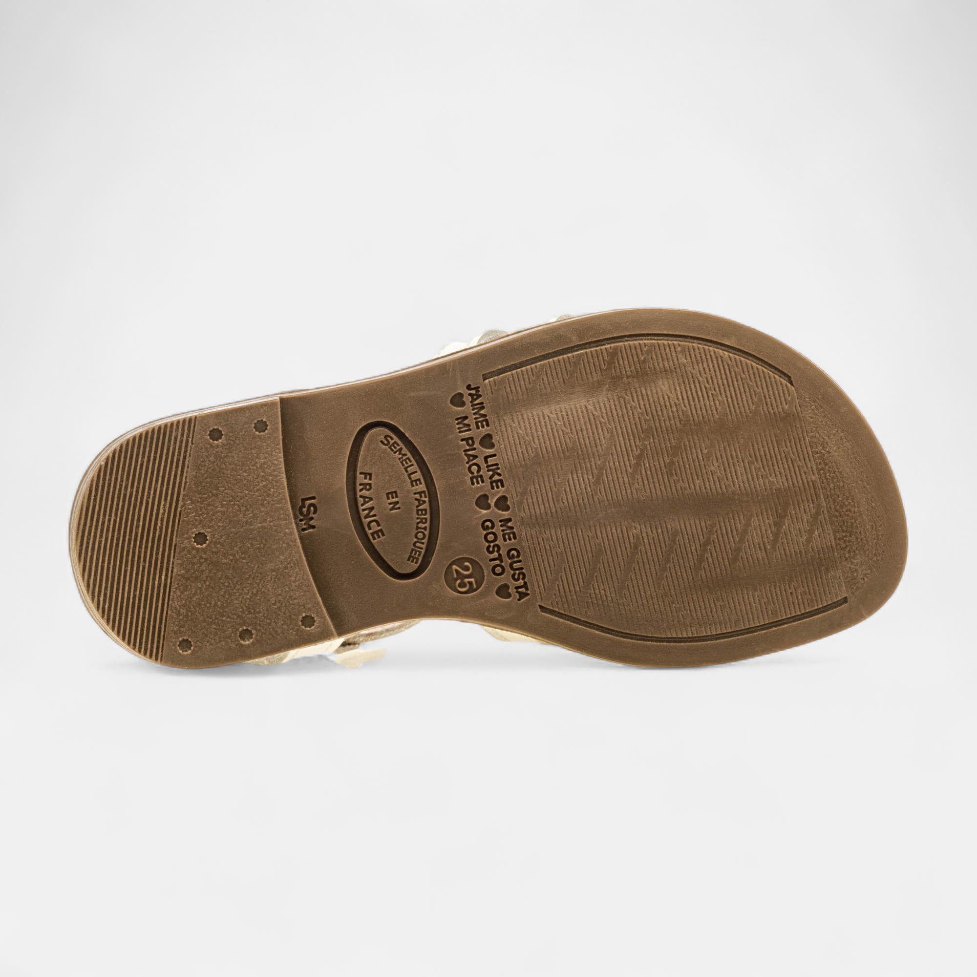Nu-pieds Fille en cuir blanc