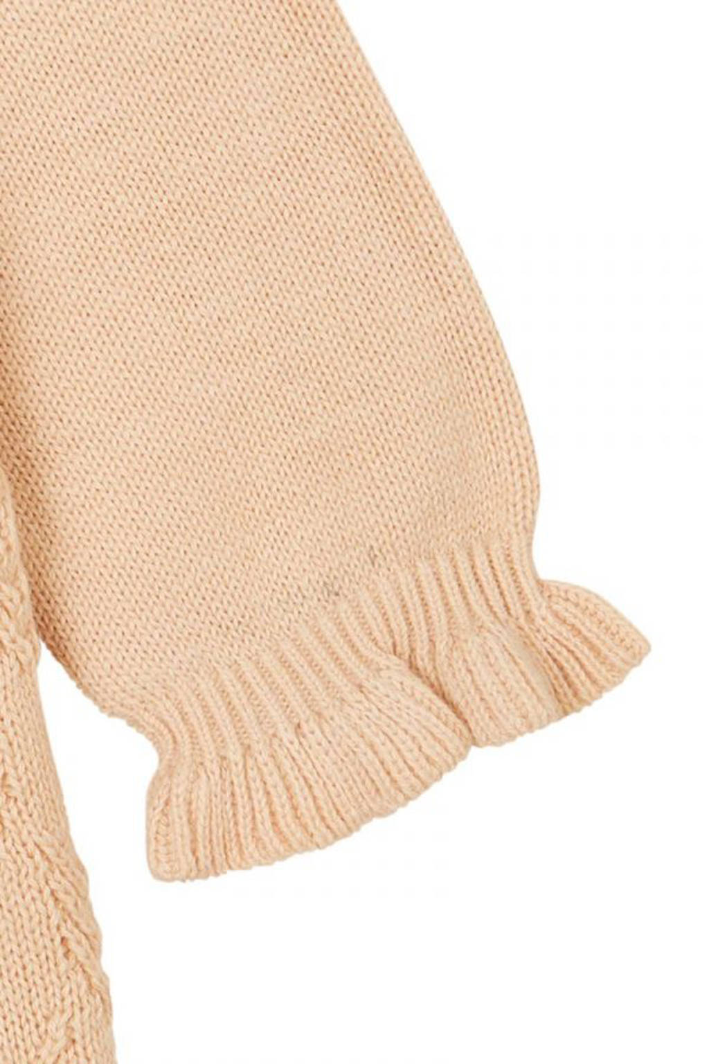 Noppies korte jurk fijn gebreid beige