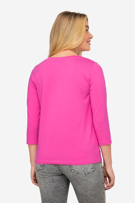 Basic-Shirt, V-Ausschnitt, 3/4-Arm, OEKO-TEX Made in Green