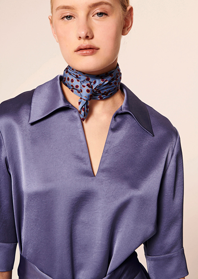 Robe Rochableue en satin