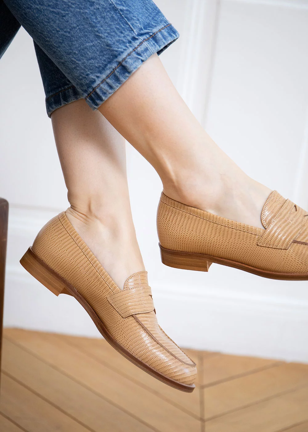 MOCASSIN ROMA LEZARD BEIGE