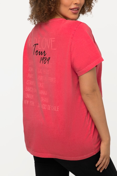 T-Shirt, Rückenmotiiv, Relaxed, Rundhals, Halbarm
