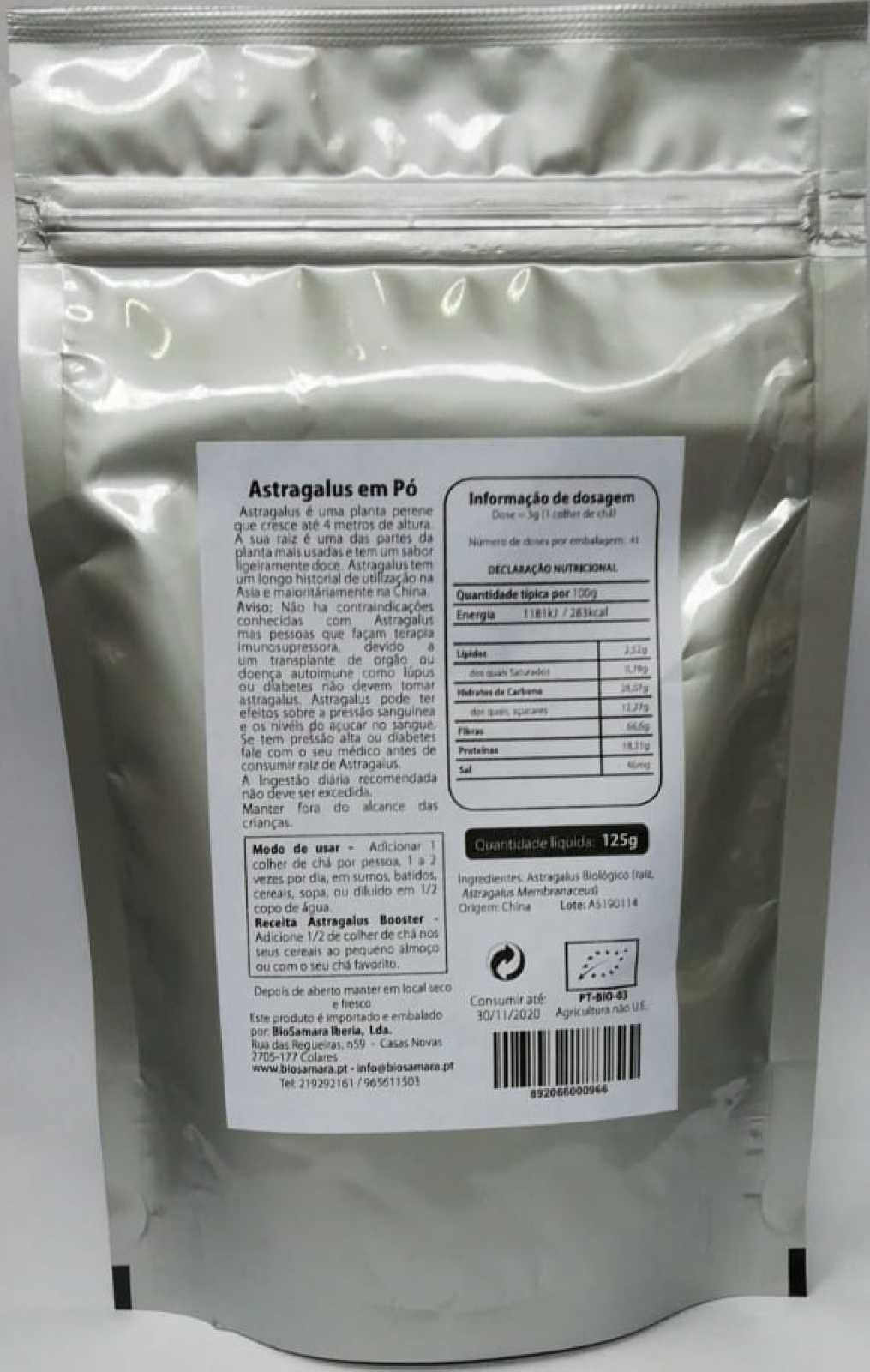 Pó de Astrágalo Biosamara 500g