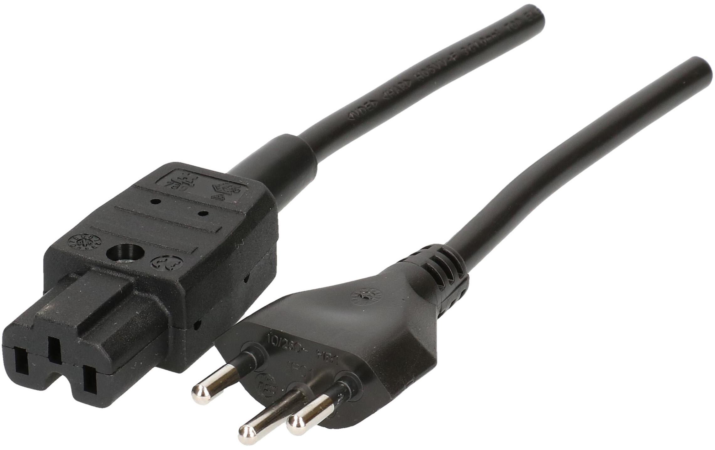 Netzkabel Netzkabel 5 m T12-C15ANetzkabel in schwarz
