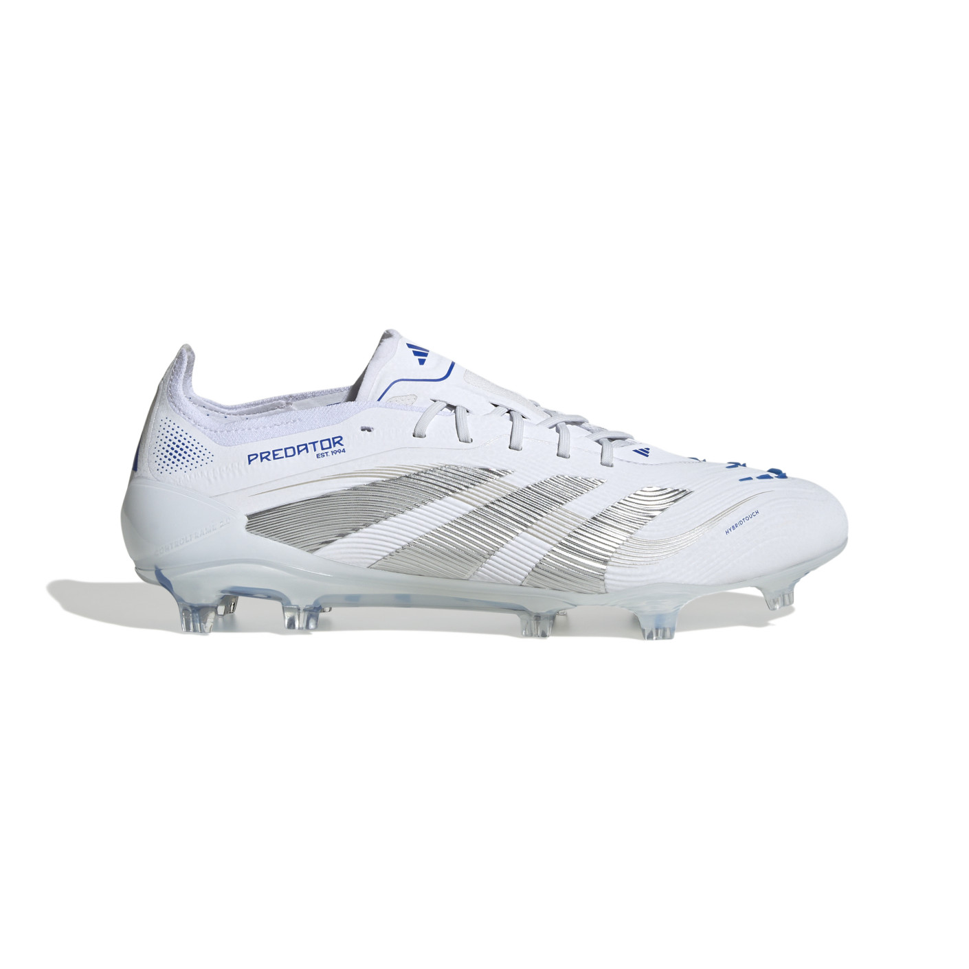 Adidas Predator Elite Gras Voetbalschoenen (FG) Wit Zilver Blauw