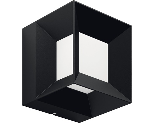 LED buitenwandlamp 8W 800 lm 13x13 cm zwart