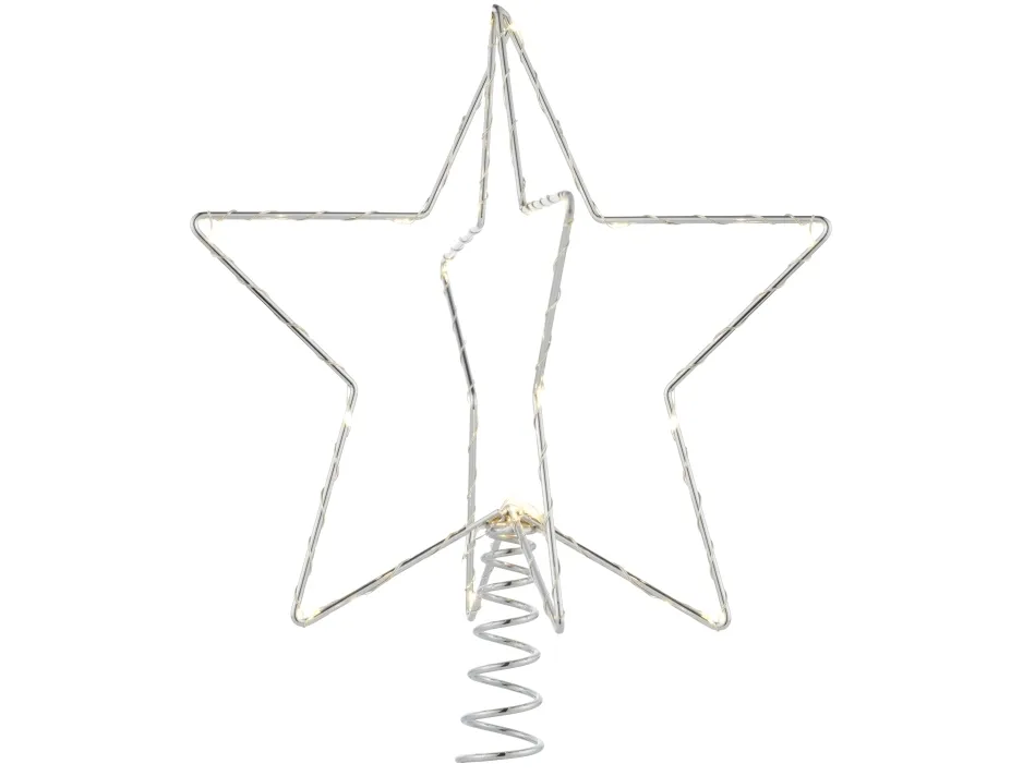 Sirius Christina Juletræstop - Sølv - H 25 cm