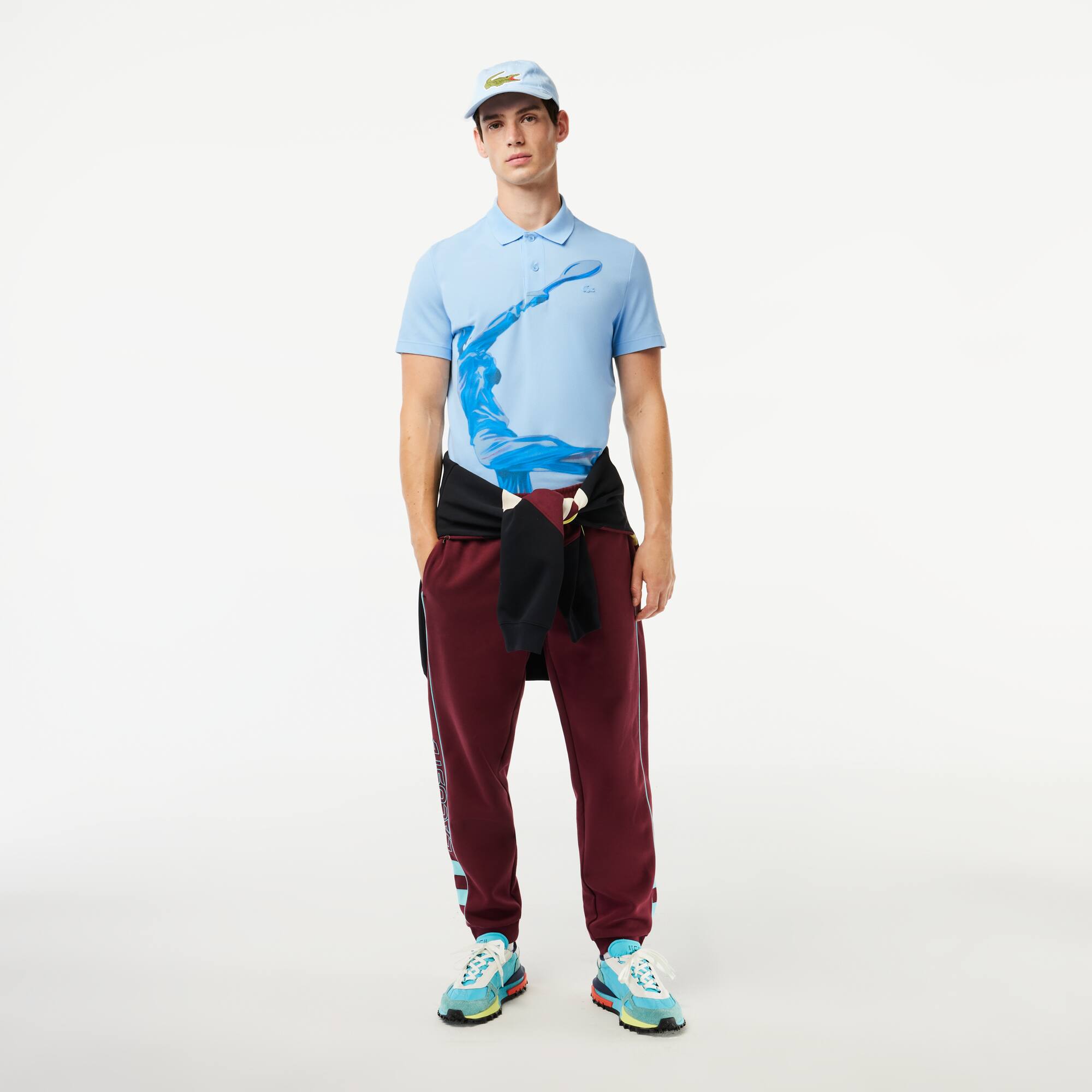 LACOSTE Movement Poloshirt aus leichtem Piqué mit LACOSTE Aufdruck Kurze Ärmel - Blau - Lacoste - Herren