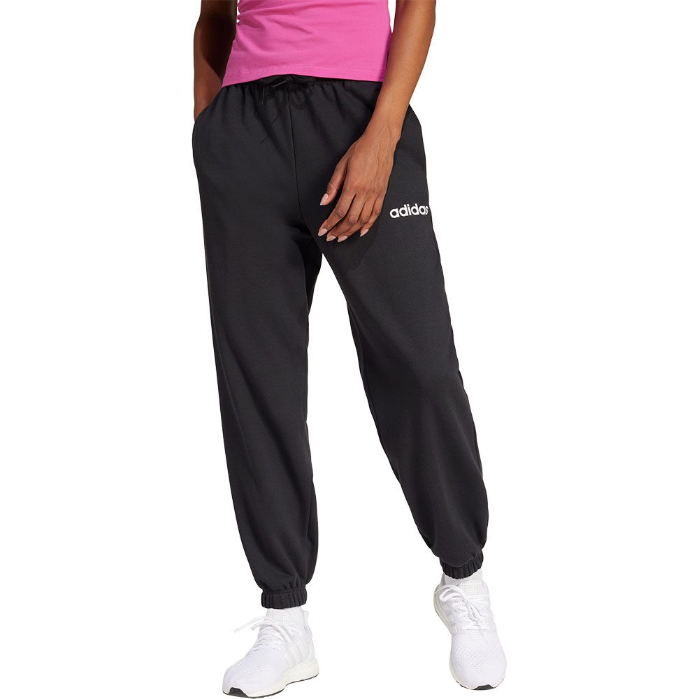 adidas Essentials Linear French Terry Cuffed Hose Damen schwarz