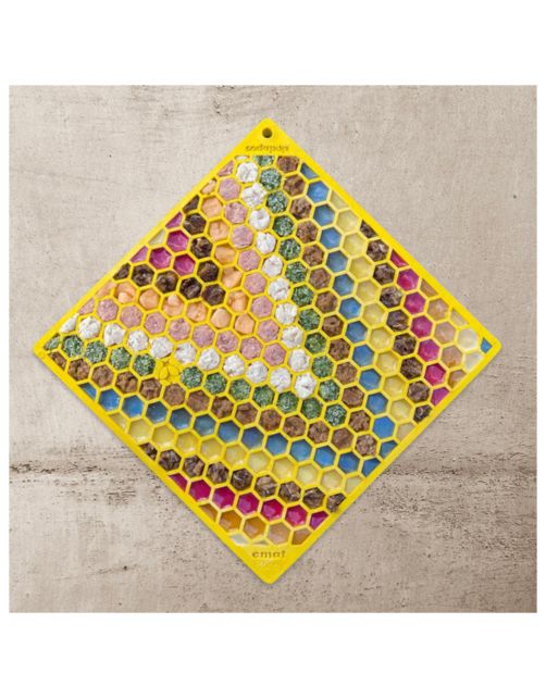Sodapup Lickmat Honey - Hondenvoerbak - Geel Large