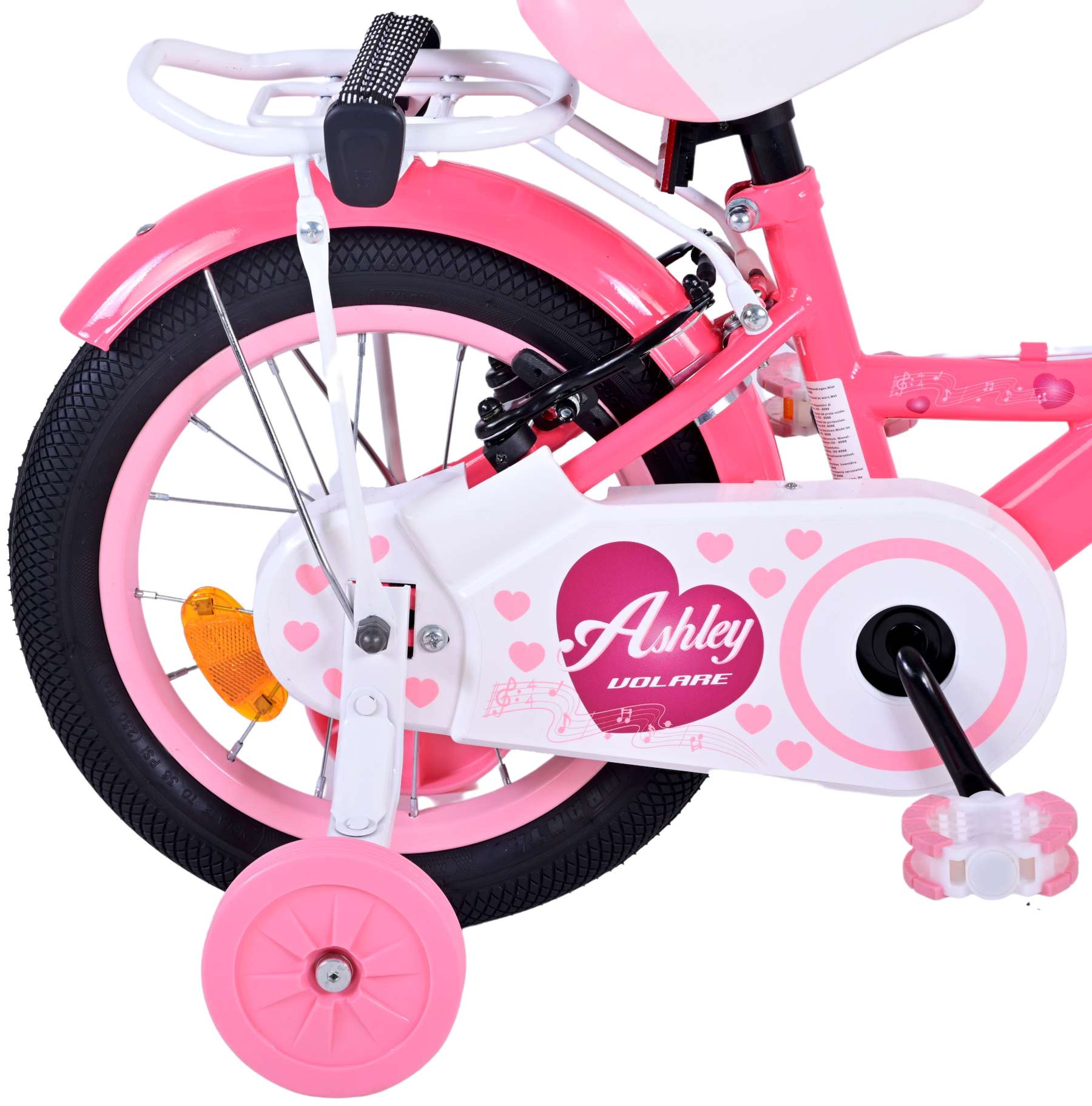 TPFSports Ashley Kinderfahrrad - Mädchen - 14 Zoll - Rücktritt + Handbremse - Weiß