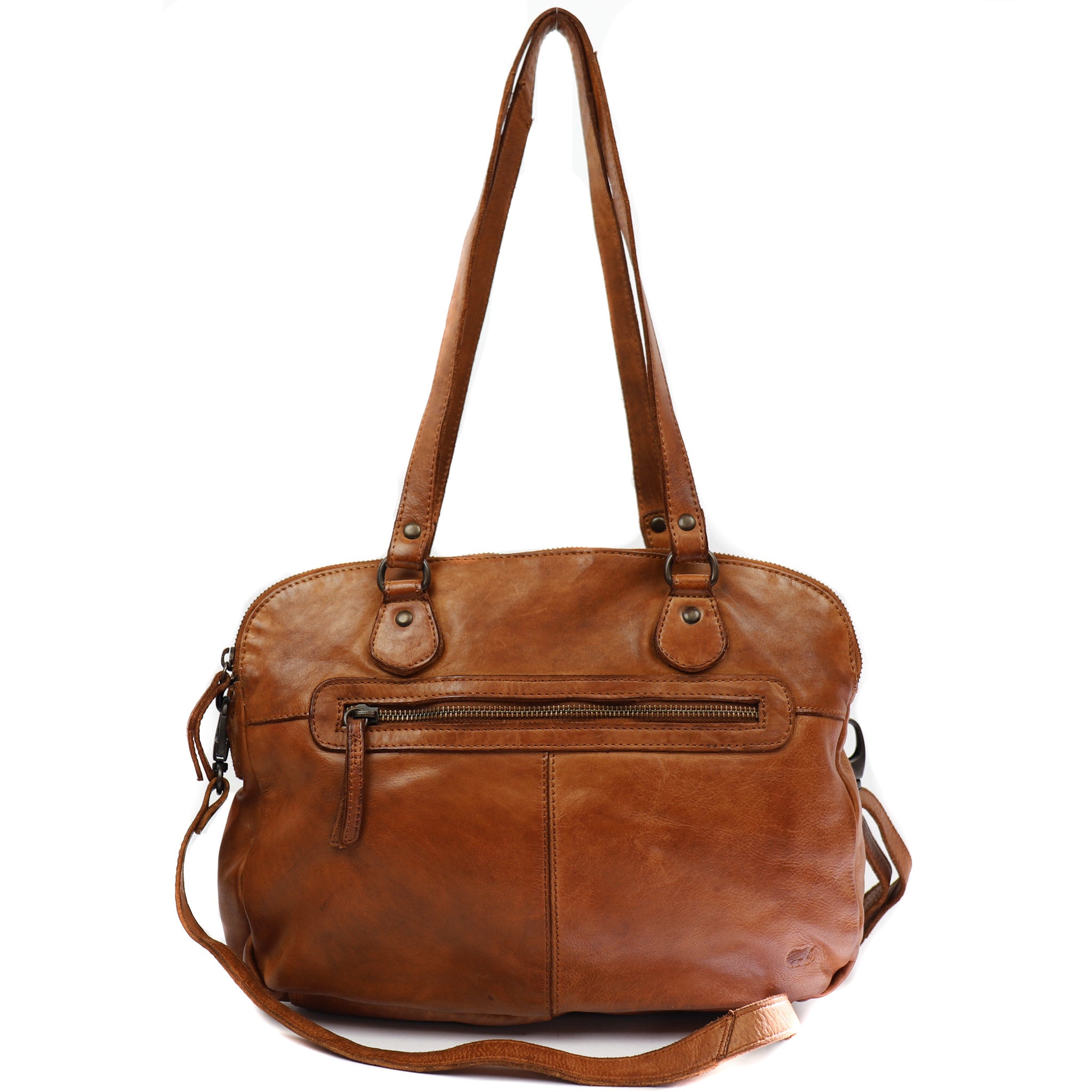 Hand-/schoudertas 'Lieke' cognac Cognac