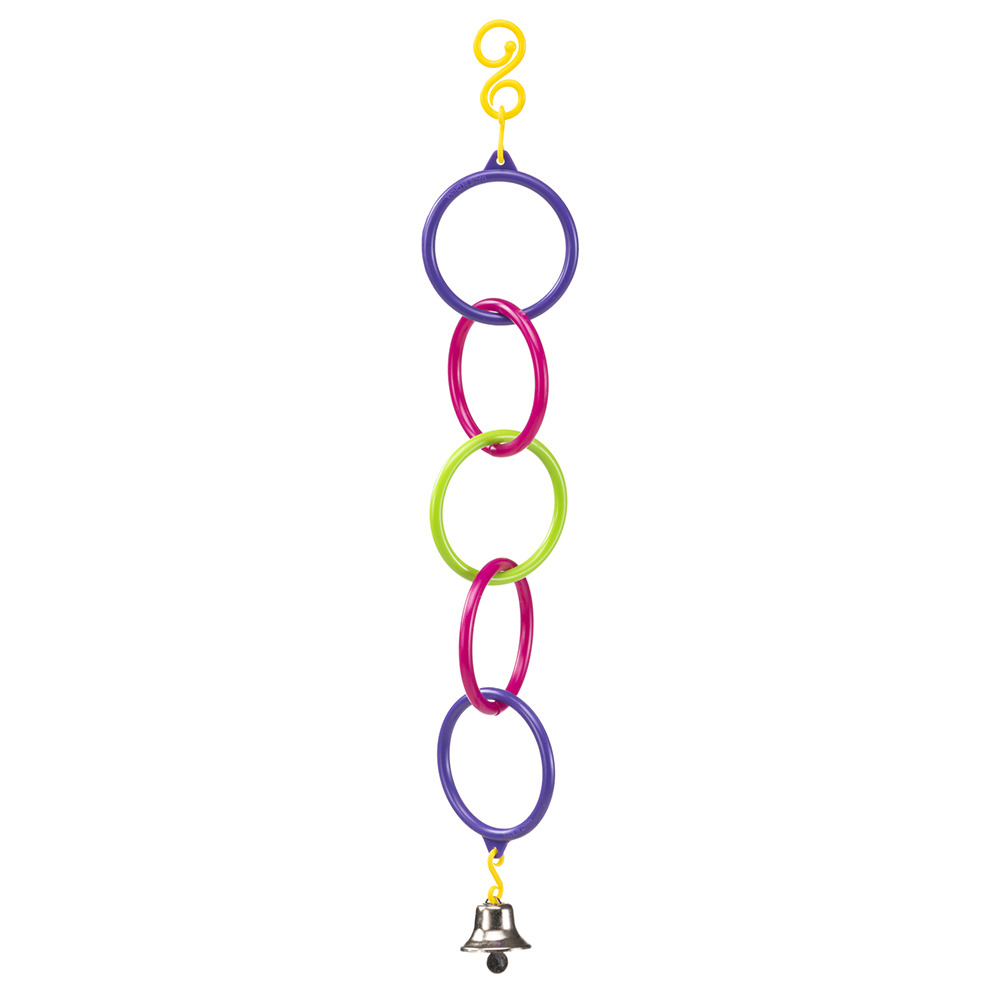 Accessoires pour cages à oiseaux ferplast jouet fpi 4270 coloré anneaux plastique