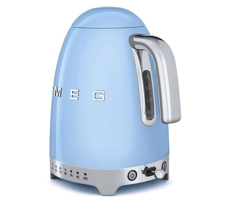 Bouilloire SMEG KLF04PBEU Bleu azur - température réglable + Offre Cadeau