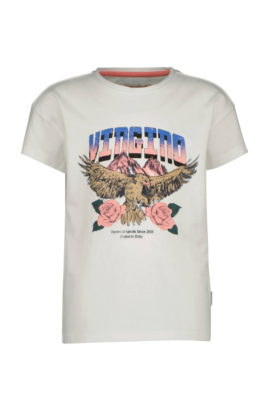 Vingino T-shirt HEMRI met printopdruk wit