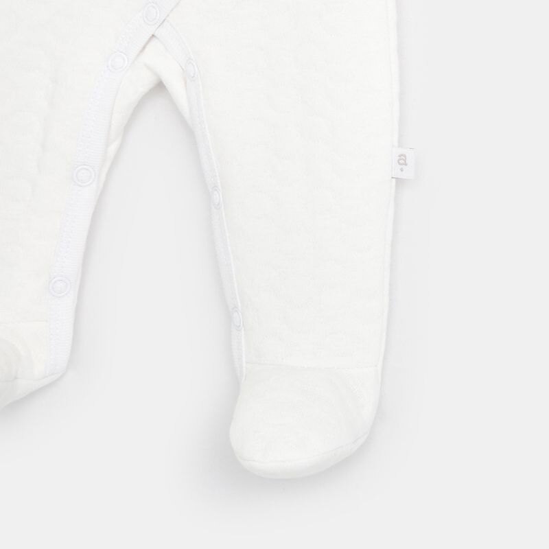 Pyjama matelassé bébé en coton bio blanc Absorba Blanc