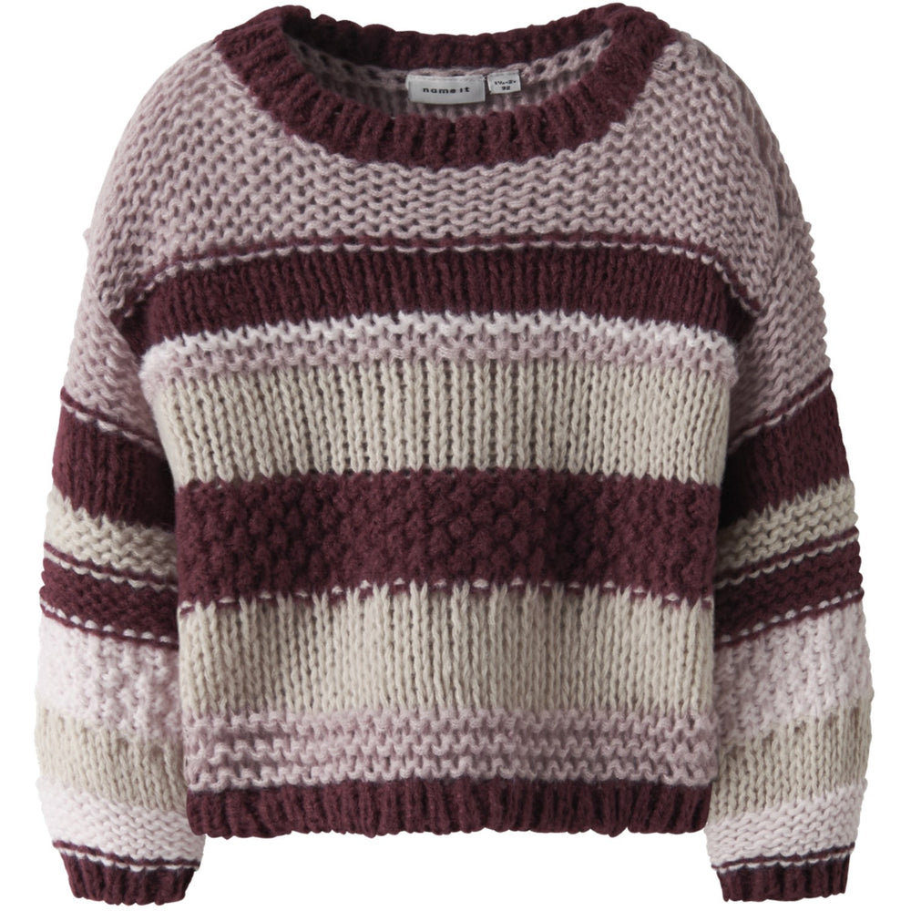 Køb Name It Burgundy Nmfoline Ls Strik