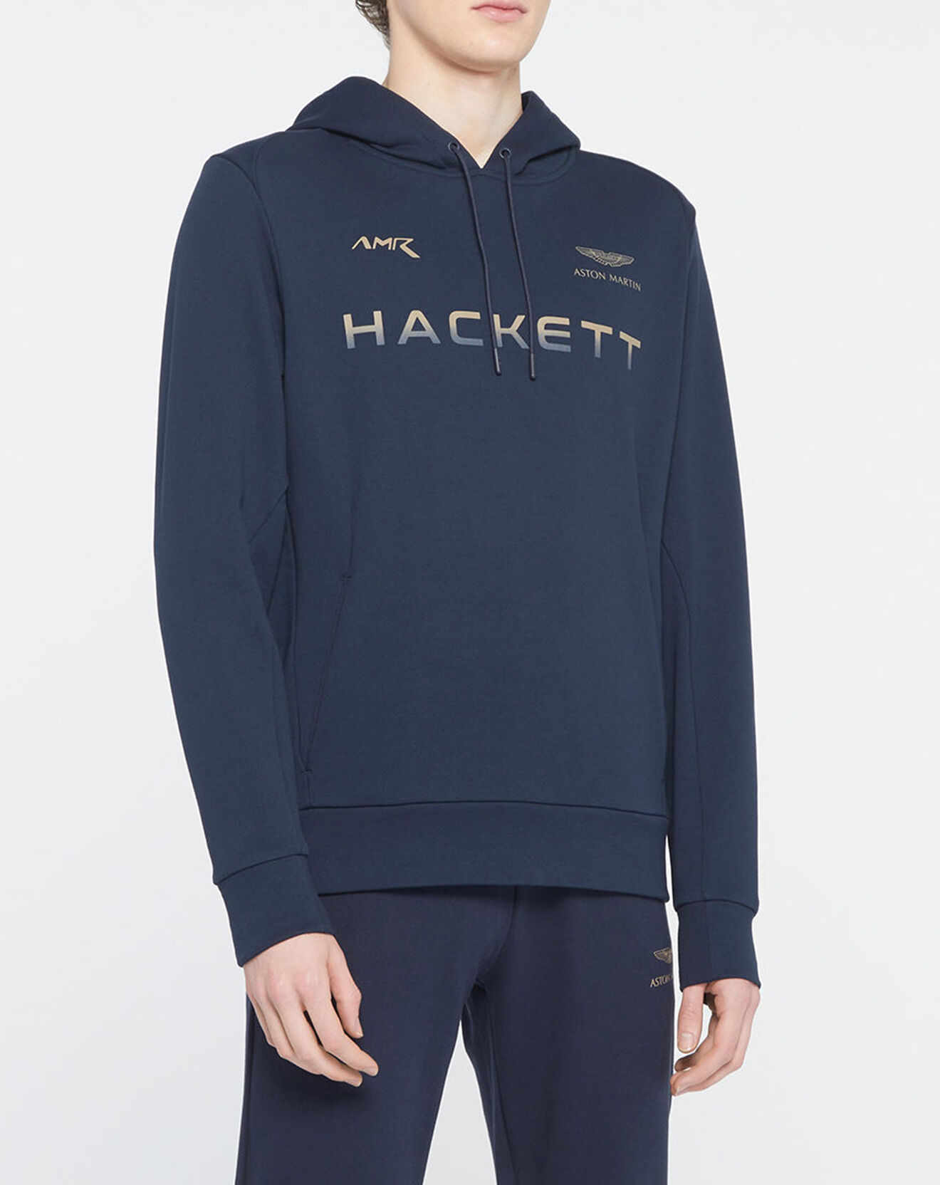 Hackett London Sweat à capuche Aston Martin Racing bleu marine