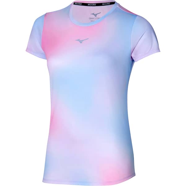 T-shirt running MIZUNO IMPULSE CORE GRAPHIC TEE W HALOGEN BLUE