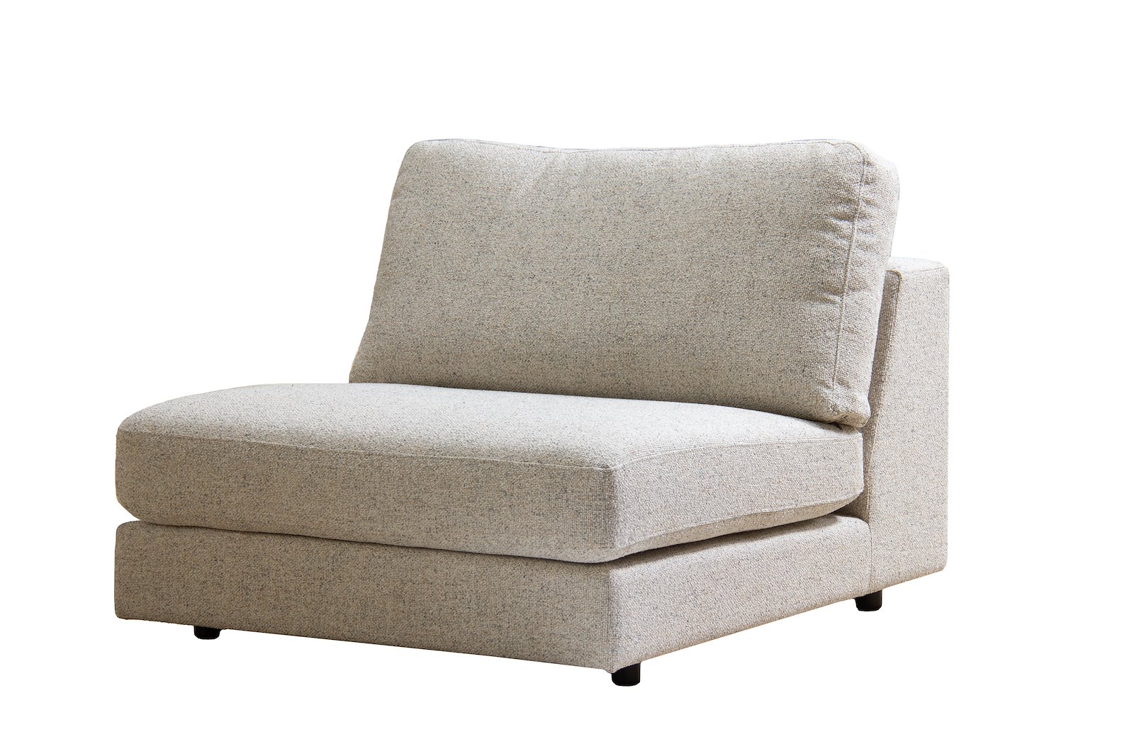 Monza 1,5-seter midtmodul Tekstil Hevre 22 Beige med sorte ben