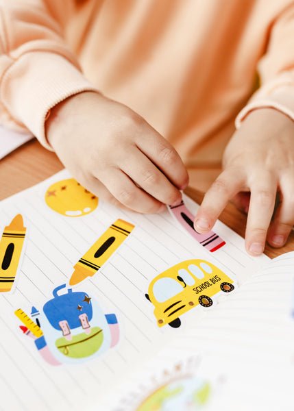 Gekleurde Sticker School 19 delig