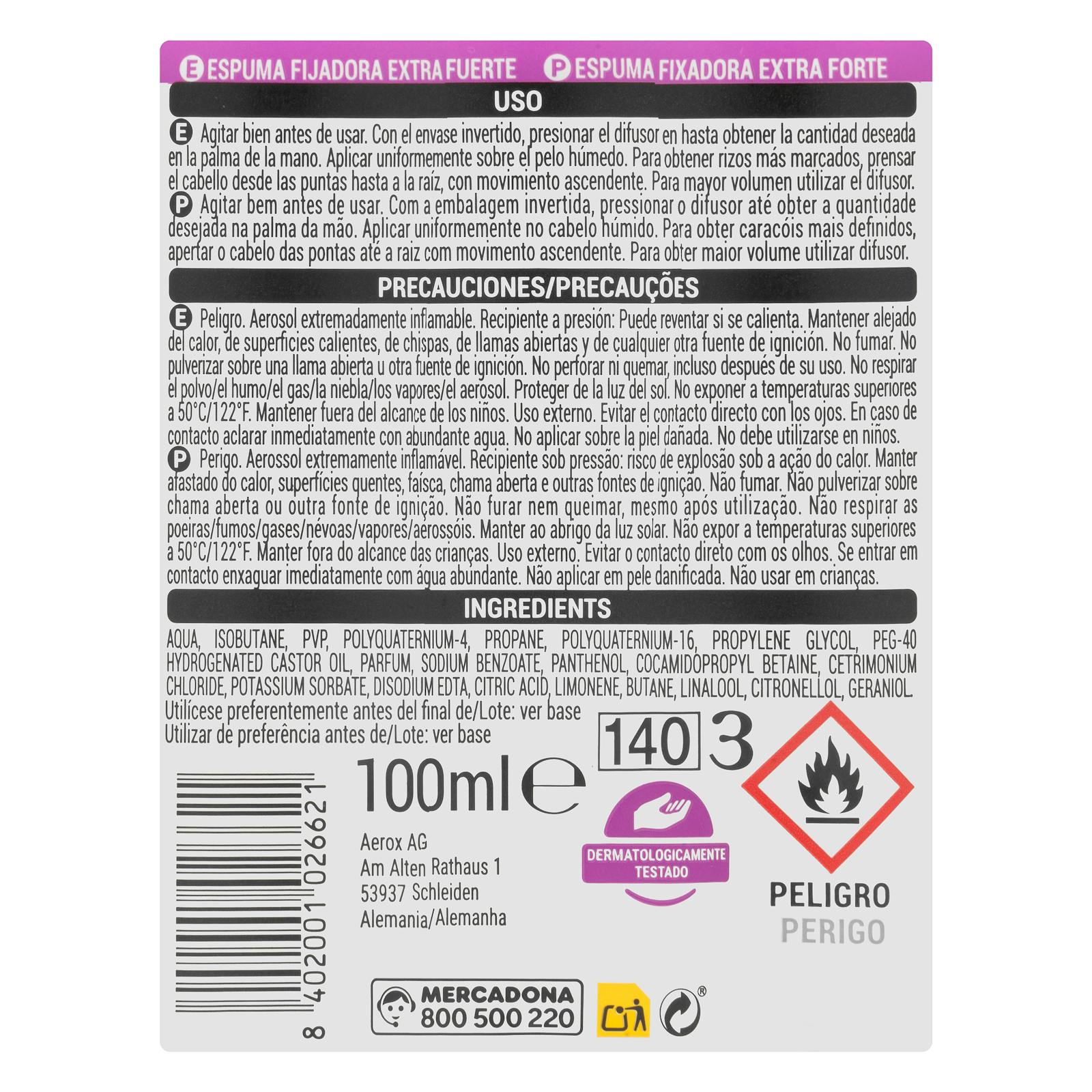 Mousse capillaire Deliplus Xtra Forte, tenue 4