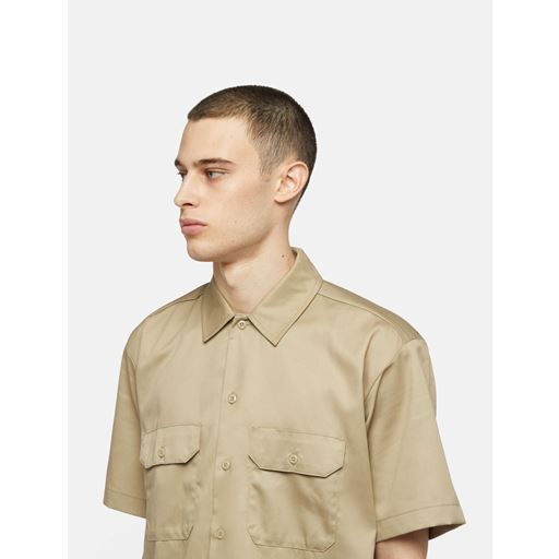 Dickies Work Shirt Kortærmet Skjorte, Khaki, XL