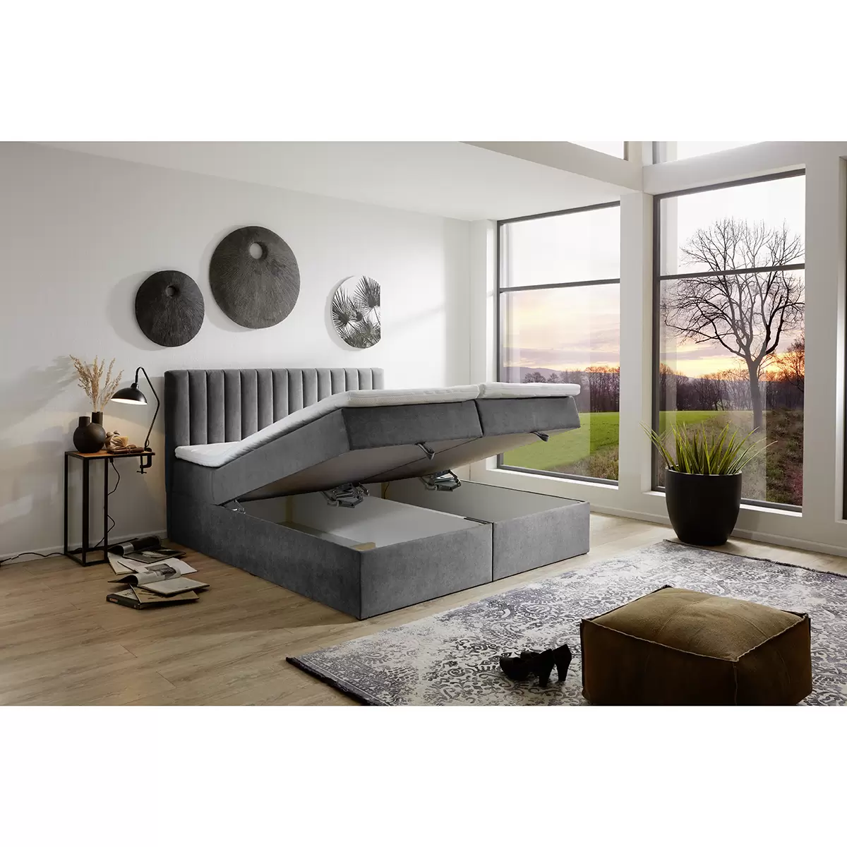 Boxbett Landquart 160 x 200 Grau