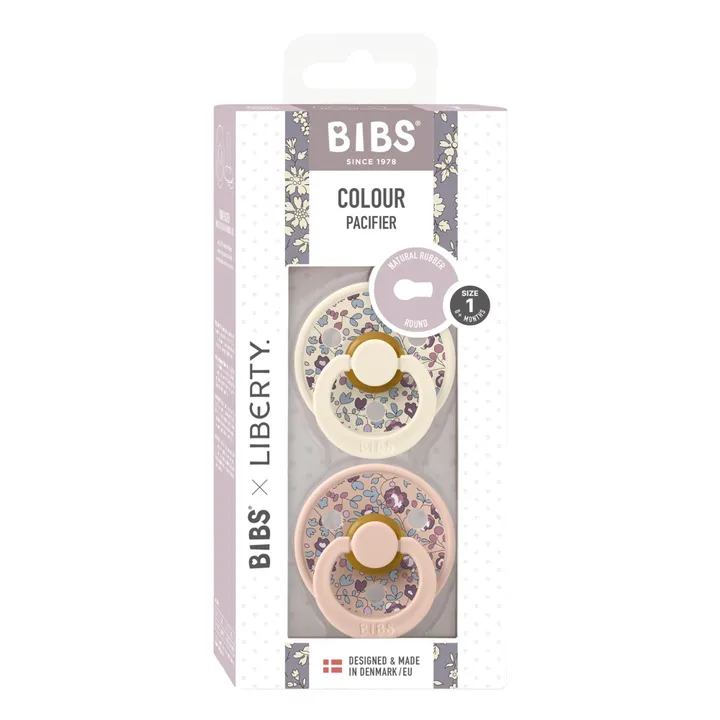 Bibs Tétines en caoutchouc naturel Bibs x Liberty - Set de 2 | Blush
