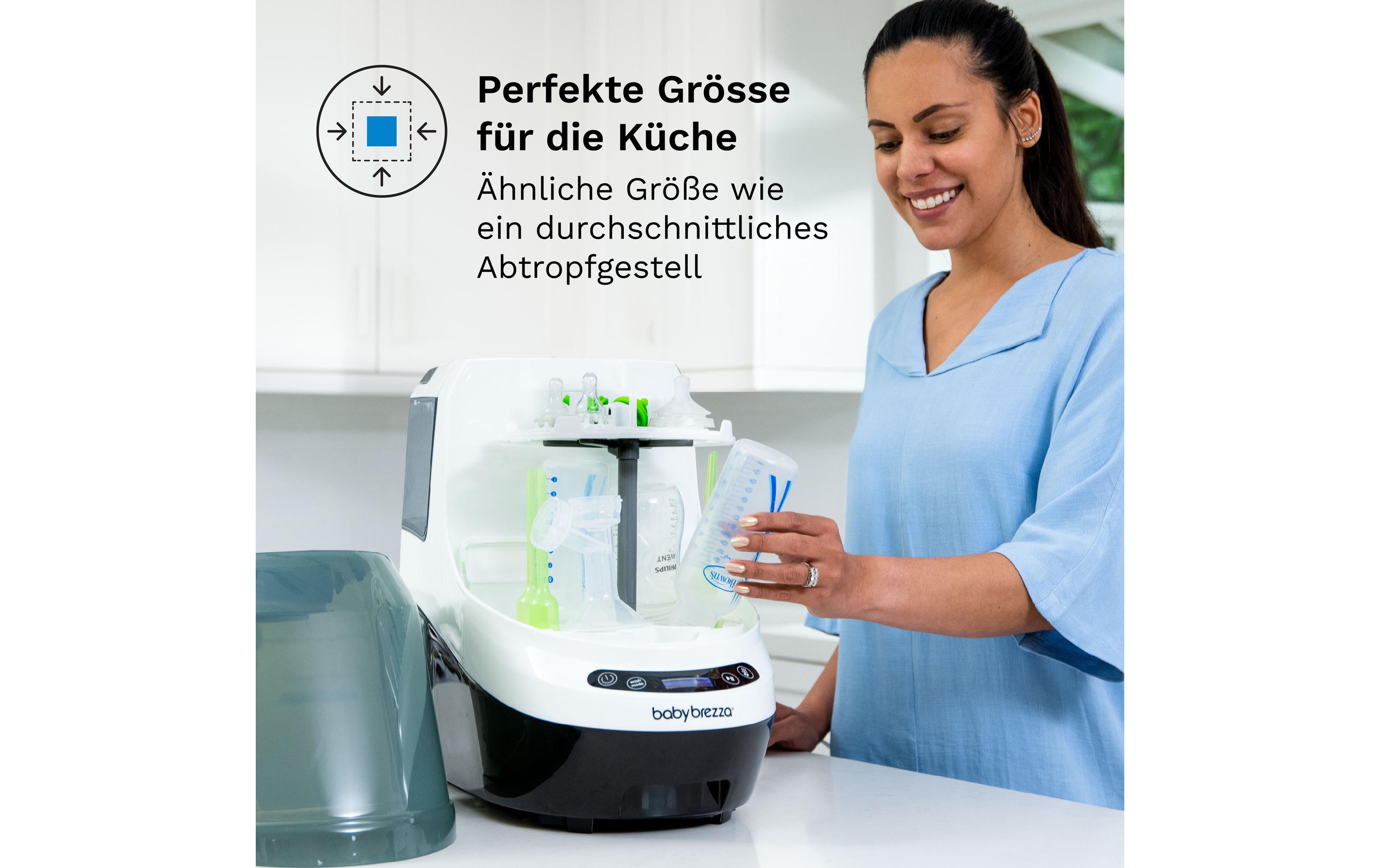 Bottle Washer Pro Weiss/Schwarz<br>Wäscht, sterilisiert und trocknet automatisch Flaschen, Pumpenteile und Trinklernbecher