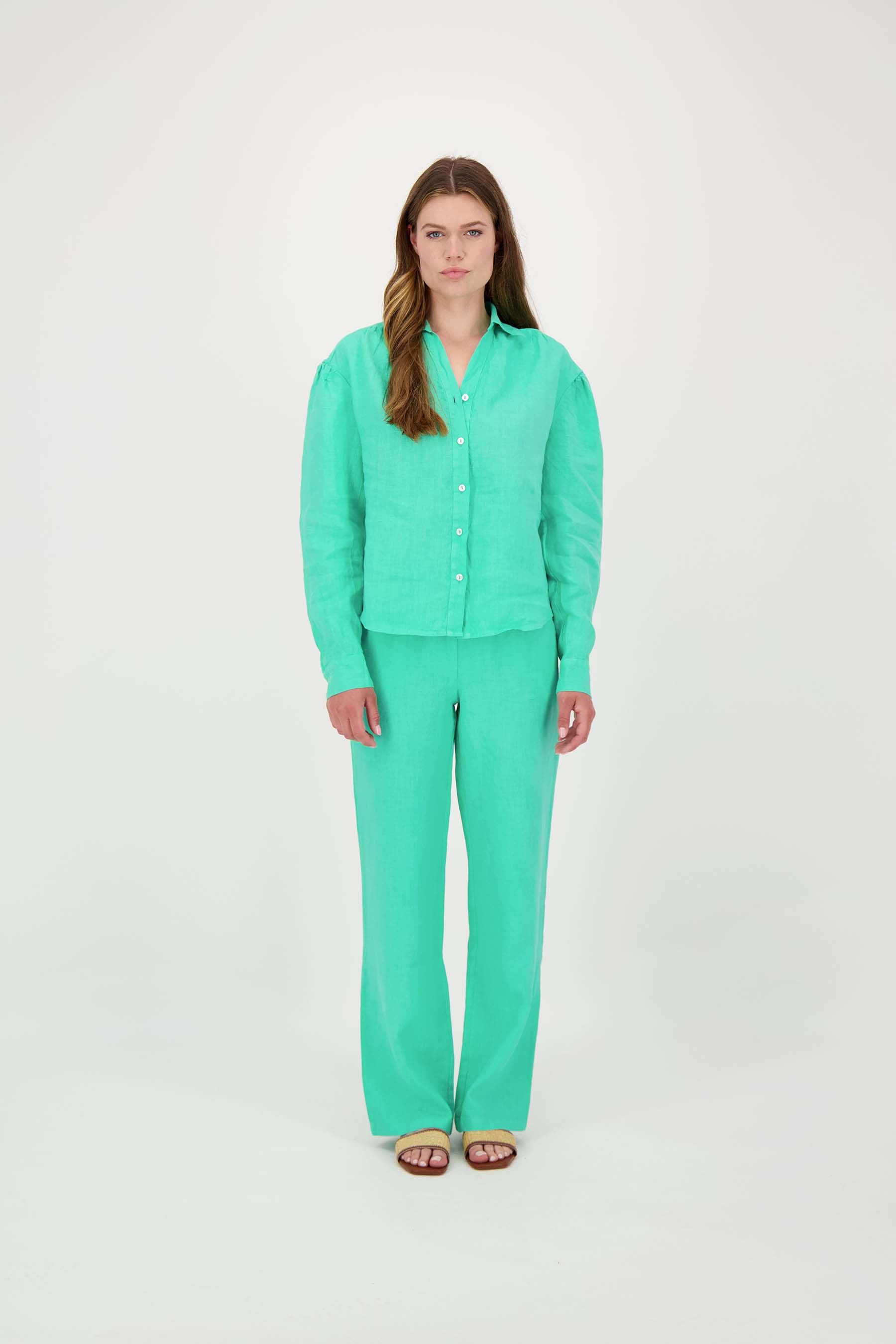linnen broek recht model