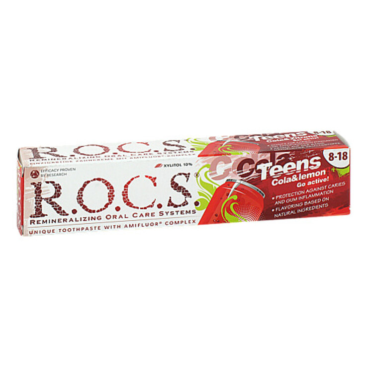 Rocs Teens Cola + Zitrone Zahnpasta, 74 g