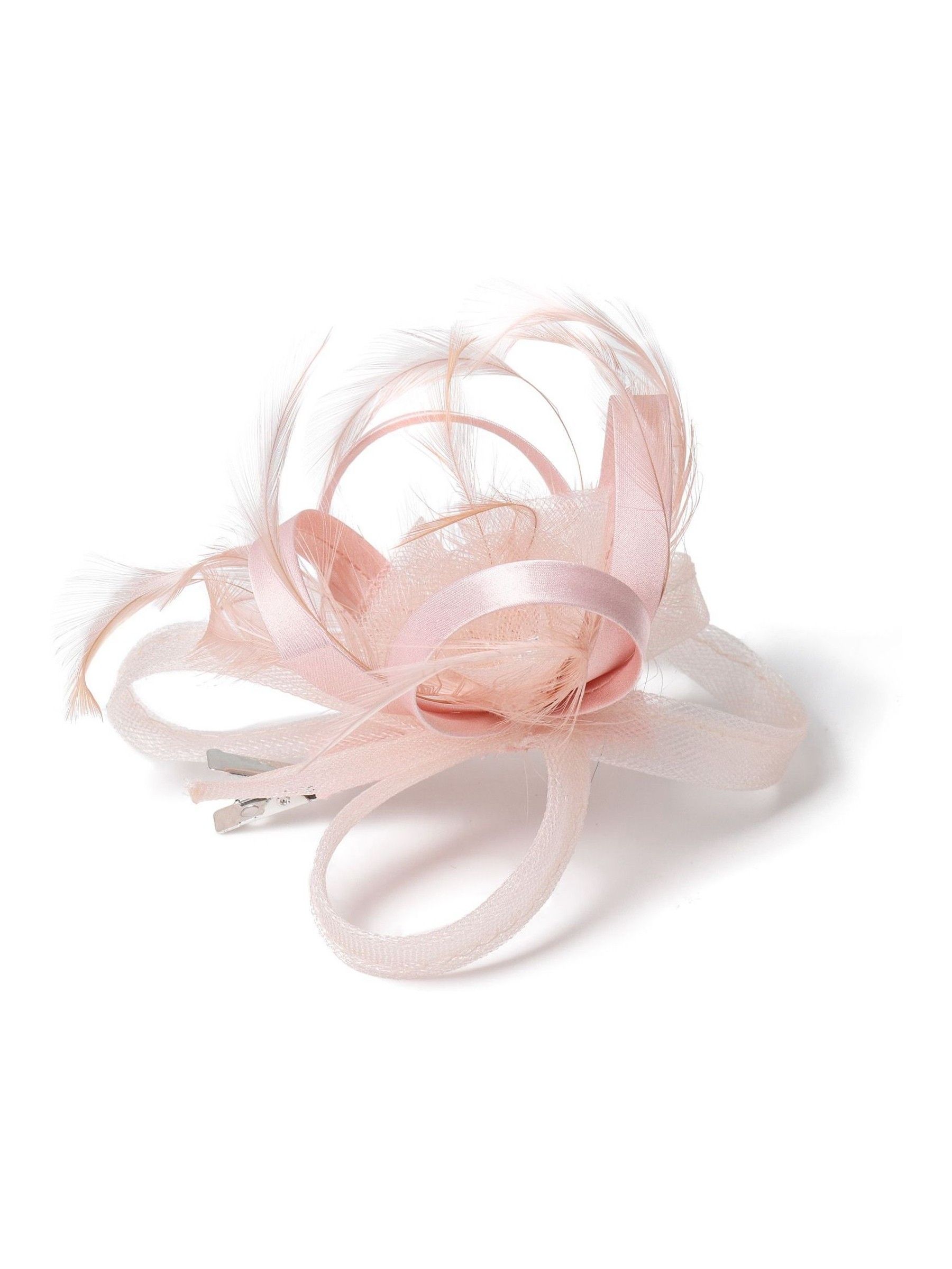 Aela Blush Pink Rose Fascinator Clip
