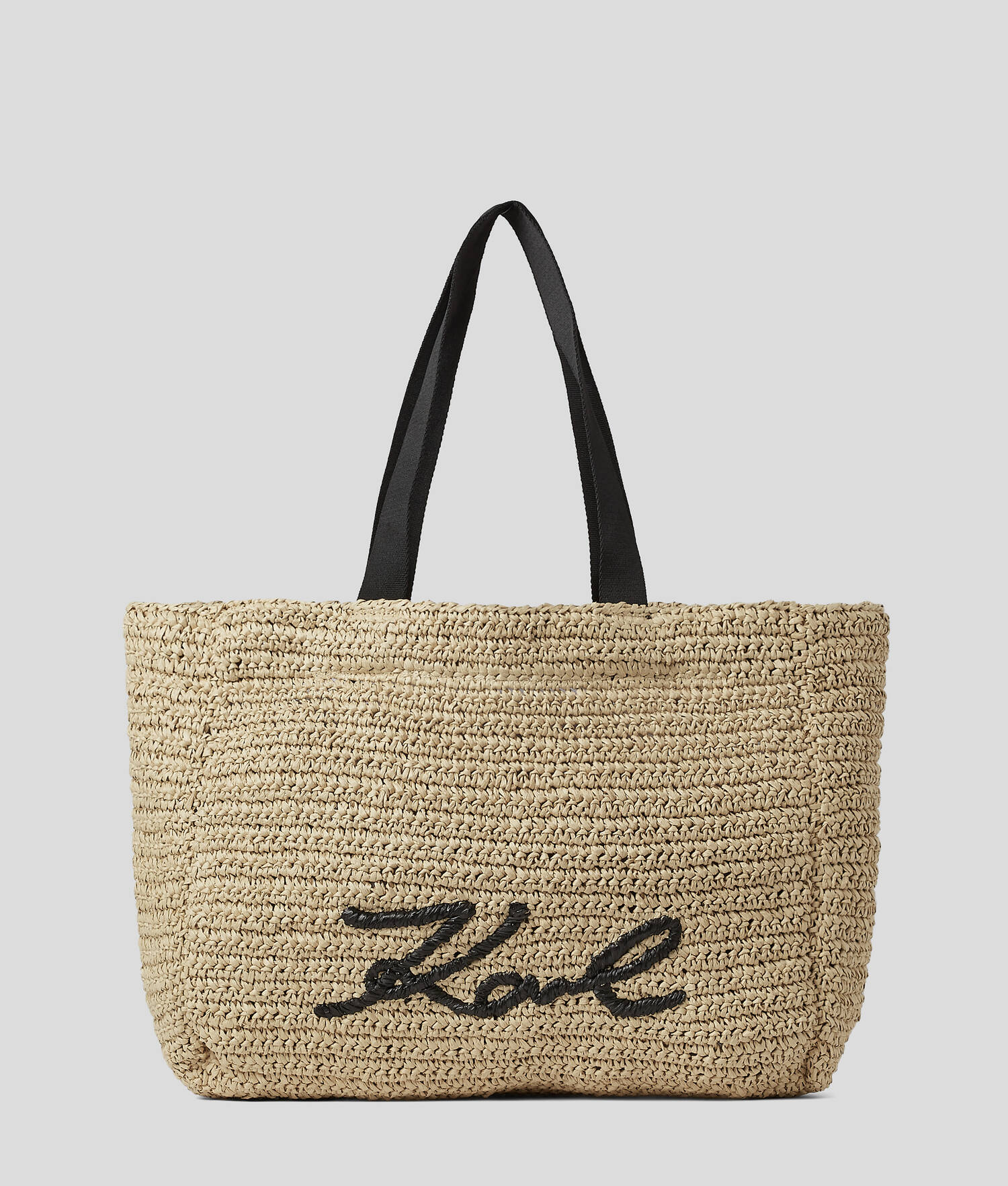 CABAS DE PLAGE K/SIGNATURE EN RAPHIA