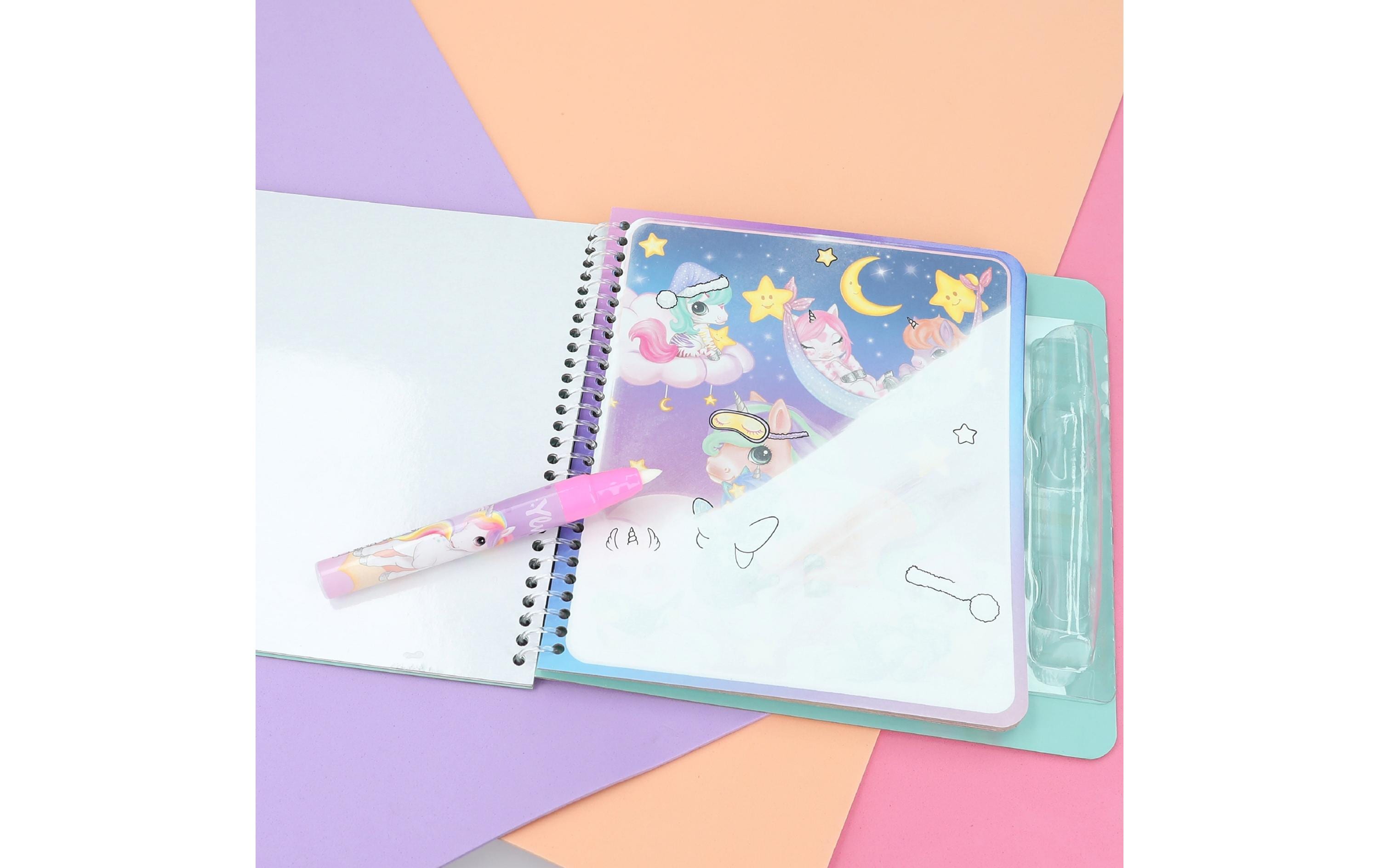 Malbuch Aqua Magic Unicorn Ylvi 5 SeitenMalbuch mit Wasser-Stift für Kinder