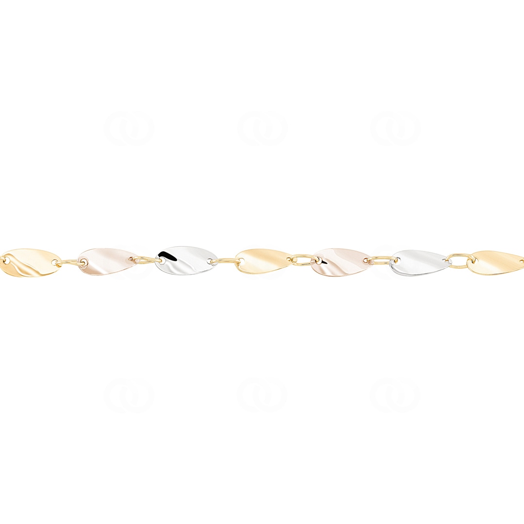 Armband 750/18 K Tricolor 18cm