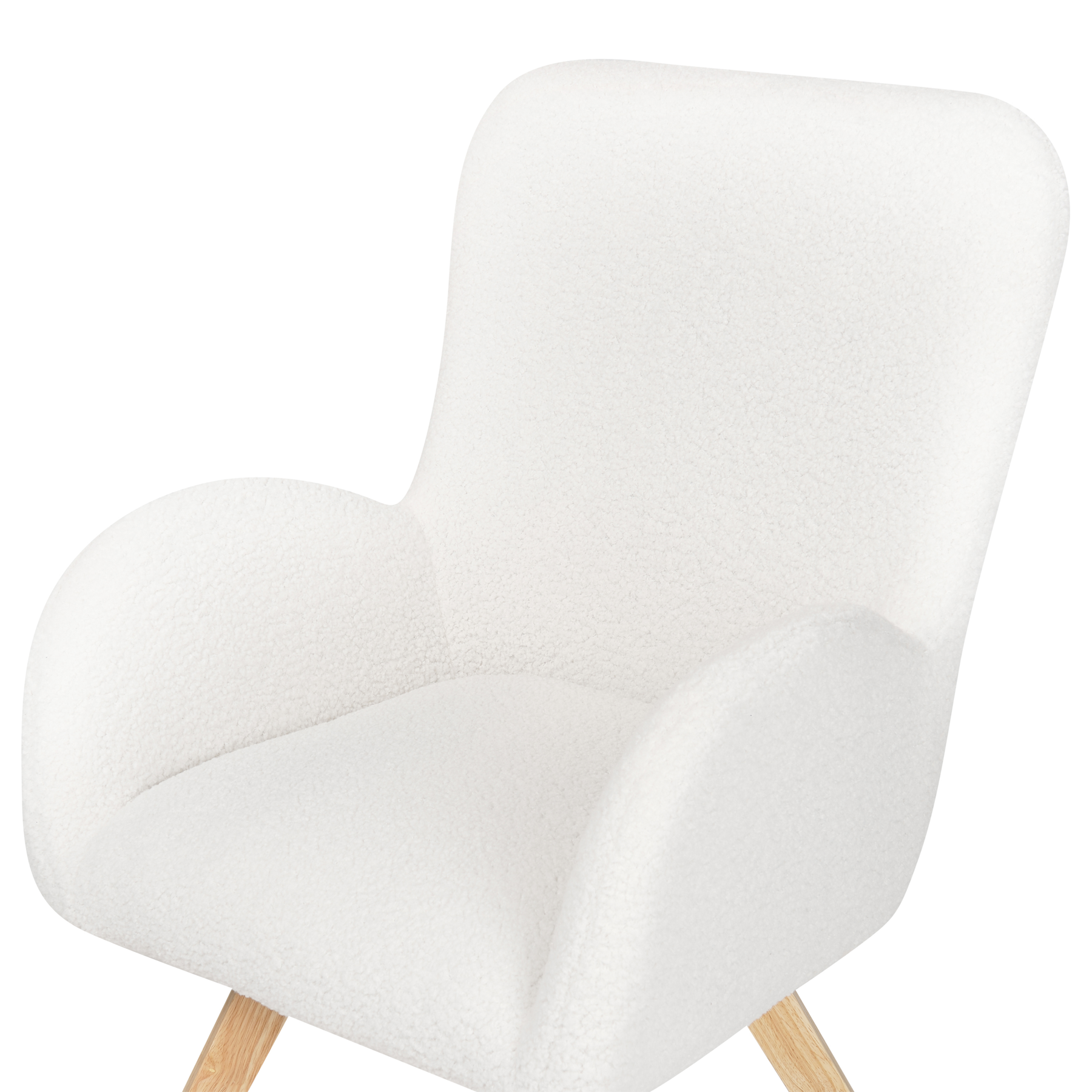 Beliani - BJARN - Fauteuil - Wit - Bouclé