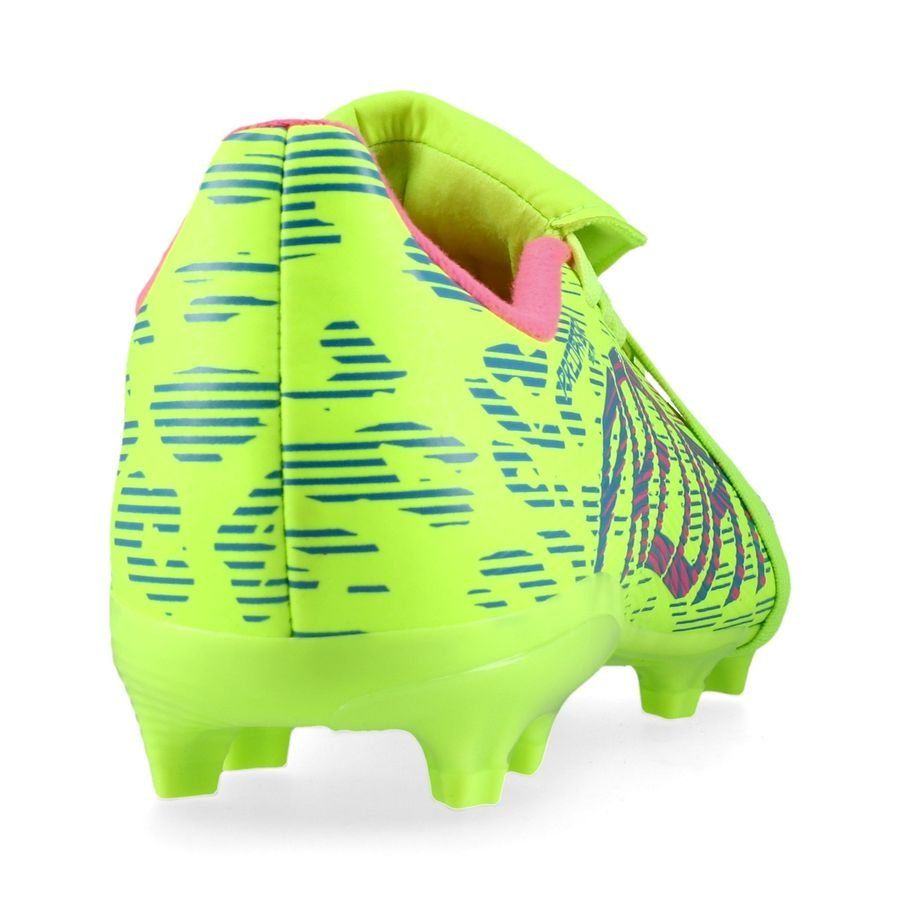 adidas Predator League Fold-over Tongue FG Mystic Victory - Lucid Lemon/Lucid Pink/Blue Fusion Enfant