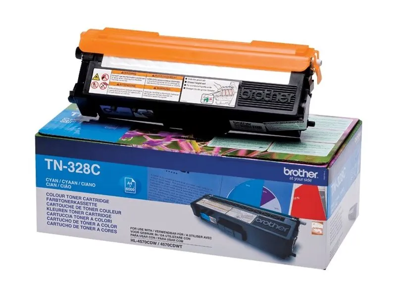 Brother TN328C - Cyan - original - tonerpatron - for Brother DCP-9270CDN, HL-4570CDW, HL-4570CDWT, MFC-9970CDW