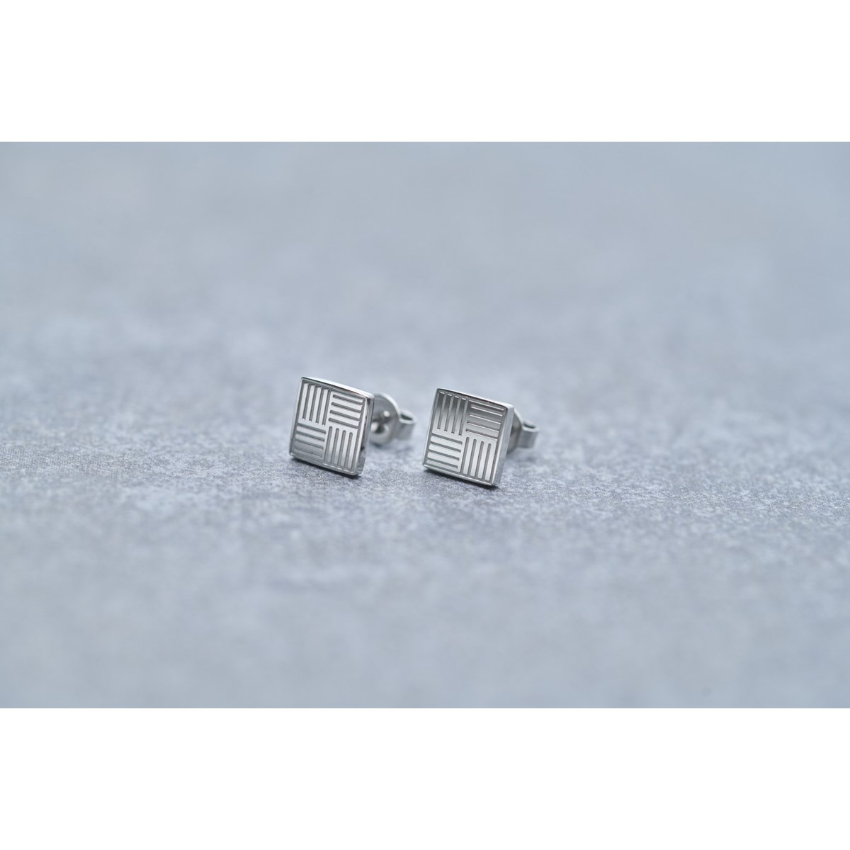 Boucles d'oreilles puces Gianni en Acier 316L